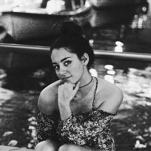 Printed off the shoulder romper. (: